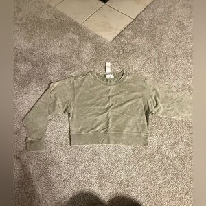 Double Zero Sage Green Crop Top